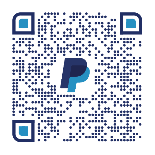 PayPal QR code — scan to donate to the Chris Potter Art Foundation
